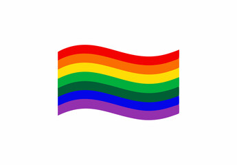 LGBTQ pride rainbow icon colorful hand-drawn symbol for diversity, inclusion, equality, and advocacy, ideal for social justice and pride celebration visuals. Simple LGBTQ rainbow icon hand-drawn for