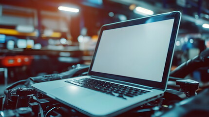 Laptop Technology Workshop Mechanics Digital Engineering Automotive Repair