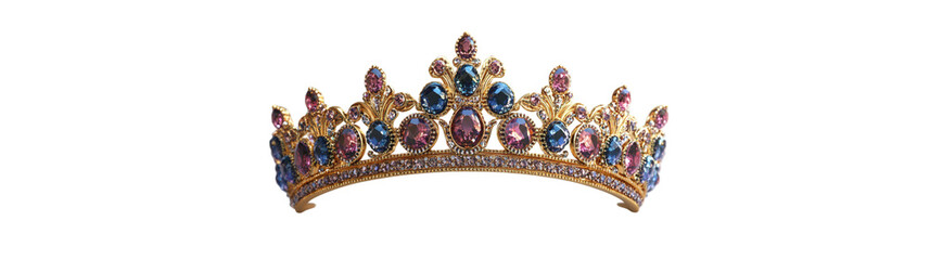 Obraz premium Tiara with precious stones. Sparkling diadem
