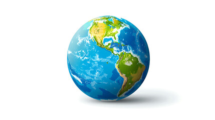 Realistic 3D rendering of the Earth, focused on the Americas.