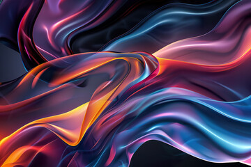 Obraz premium A purple and red swirl pattern with a blue and black line.,