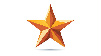 Obraz premium A shiny gold star with a shadow.