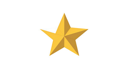 A simple yellow five-pointed star on a white background.