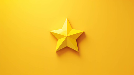 Obraz premium A single yellow star on a yellow background.