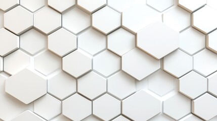 Naklejka premium Modern White Hexagonal Pattern Background Design
