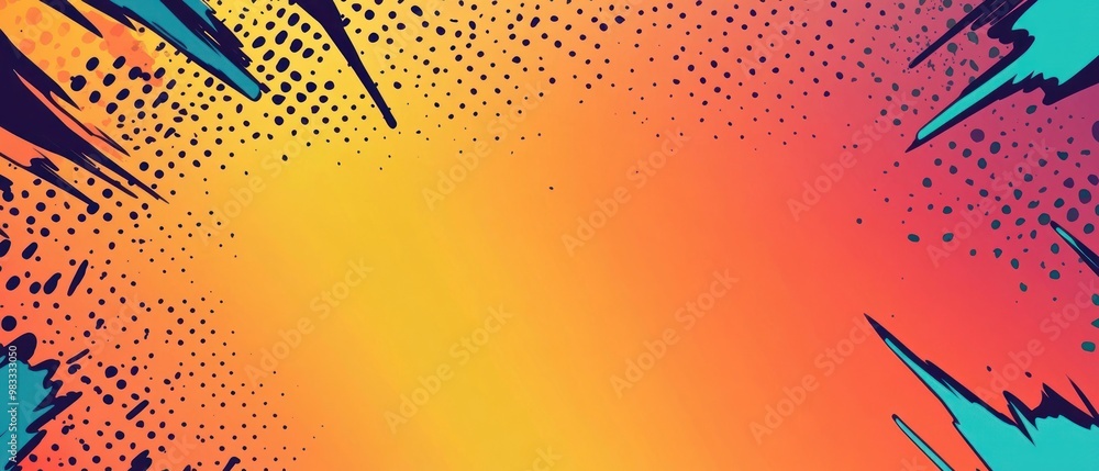 Poster abstract colorful background with gradient and dotted pattern