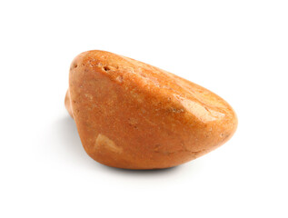 Brown pebble stone on white background