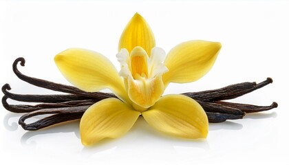 バニラの花とバニラビーンズ（vanilla flower and vanilla beans）
