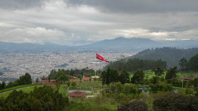 Panaromic view of the Provincial Park of the Family near the city of Ambato