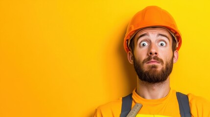 A man in hard hat with a ruler and tape measure, AI