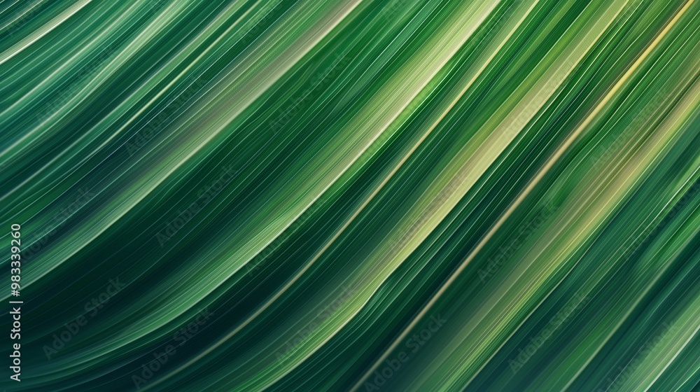 Wall mural palm leaf texture natural tropical green leaf close up.