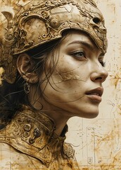 Beautiful woman as a queen..