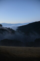 fog over the mountains