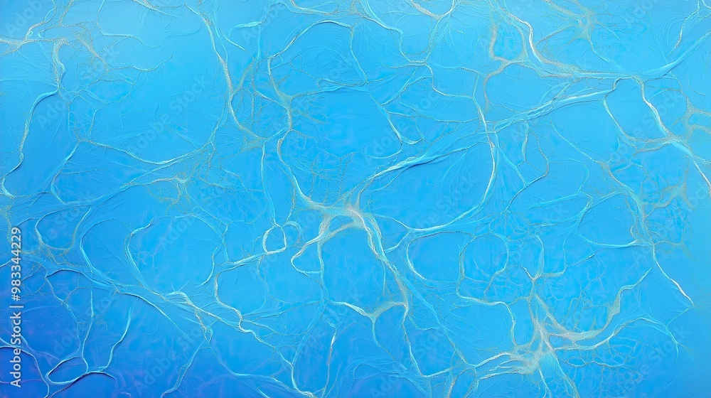 Poster abstract vibrant blue background showcases fluid textures with intricate patterns emphasizing cool t