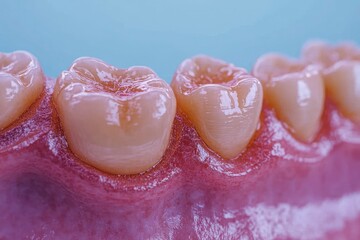 Fototapeta premium Close-up of a healthy human tooth with a smooth surface