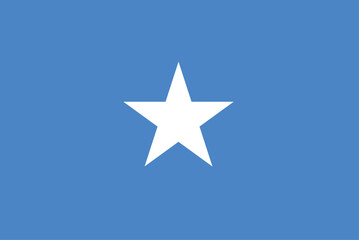 Somalia flag official and National in standard size, color and correct proportions for National Day of Somalia Independence Day 26th June, 1st July celebrations, vector illustration, isolated graphic 