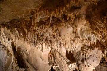 Stalactite decoration in the cave.
