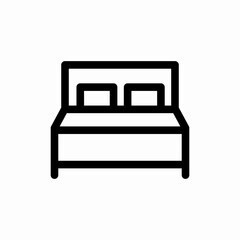 bed bedroom icon sign vector