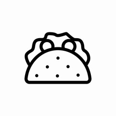 taco fast food icon sign vector