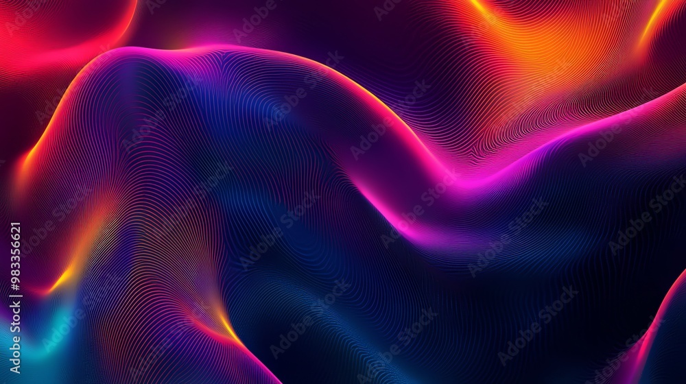 Aufkleber abstract colorful lines creating a dynamic and vibrant design.