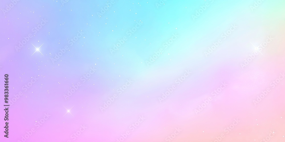 Poster soft pastel background with gentle gradient colors from blue to pink creating a dreamy and serene at
