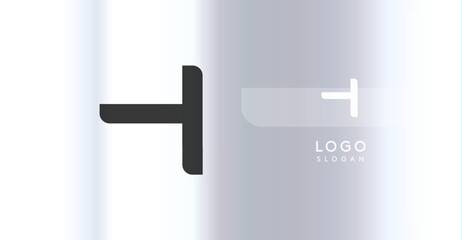 Bold futuristic logo monogram, sleek minimalistic letter H for innovative tech company, science bio lab, sport label, futuristic and cosmic inspired designs. Vector illustration.