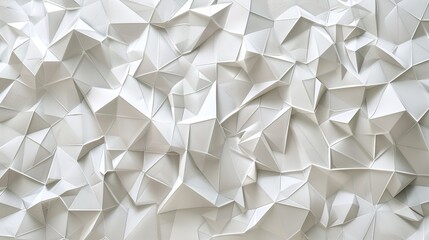 A 3D rendering of a white geometric pattern, with geometric shapes and lines.