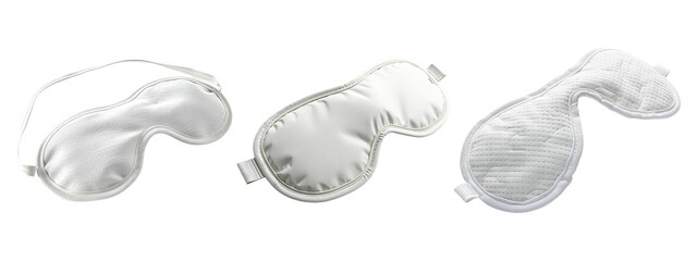 White Eye Mask Set on Transparent Background