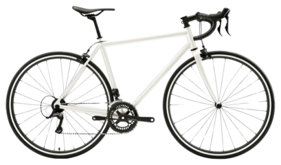 PNG Sleek white road bicycle