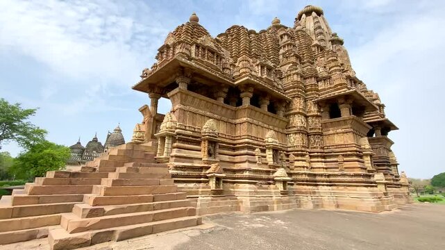 Khajuraho, madhya pradesh, India 16 june 2022. Vishwanath temple in khajuraho the group of monuments of hindu and jain temples in chhatarpur district, madhya pradesh, India.Unesco world heritage site.