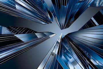 Obraz premium Futuristic Abstract Geometry Featuring Dynamic Light and Shadow Effects for an Engaging Visual Experience