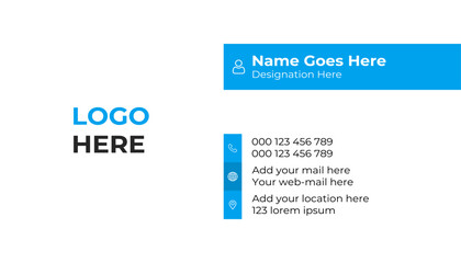 modern business card template, abstract corporate visiting card chime blue colour, simple creative  business card, professional business card