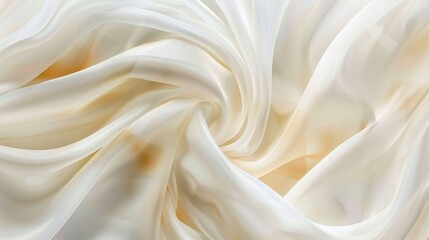 Obraz premium Abstract Background, Soft White Fabric in Gentle Waves, Ethereal and Muted Tones, Flowing Design
