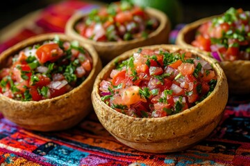 Fresh Tomato Salsa in Crispy Edible Bowls