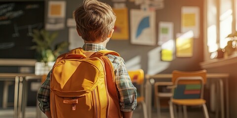 Fototapeta premium back to school concept with students in classroom