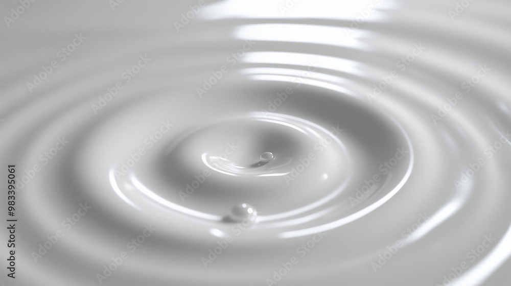 Poster ripples forming in a smooth layer of white paint in a tranquil setting during daylight