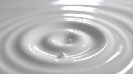 Ripples forming in a smooth layer of white paint in a tranquil setting during daylight