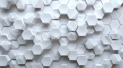 A 3D rendering of a white geometric pattern, with geometric shapes and lines.