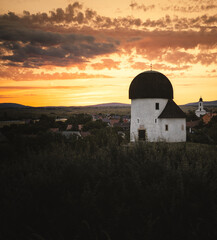 Medieval Rotunda temple in Osku, Hungary