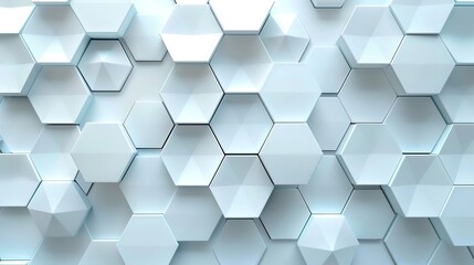 Naklejka premium A 3D rendering of a white geometric pattern, with geometric shapes and lines.