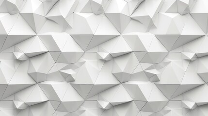 Fototapeta premium A 3D rendering of a white geometric pattern, with geometric shapes and lines.