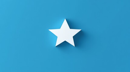 White star on a blue background.