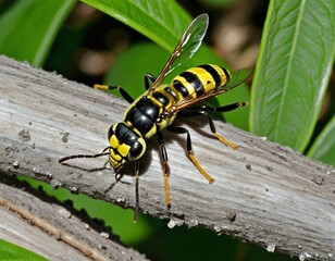 Wasp Emerging from Earth