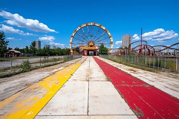 Halloween theme in travel invites you to visit abandoned amusement parks with a haunted past