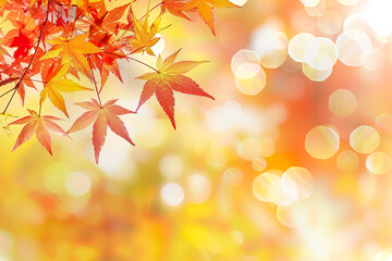 A leafy tree with red leaves and a blurry background.,
