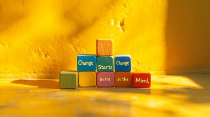 Colorful Blocks Inspiring Change and Mindset Growth