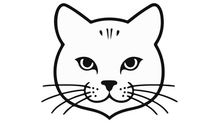 simple cat face illustration