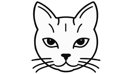 simple cat outline silhouette vector illustration
