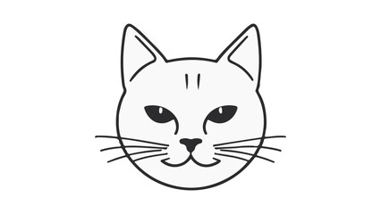 simple cat face illustration