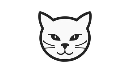 simple cat icon vector illustration 
